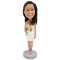 (image for) Mother’s Day Gifts Custom Female Bobblehead Holding Flowers Item:10181