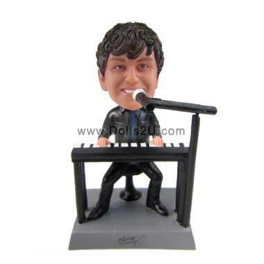 Custom Bobblehead Male Singer Play the Electronic Organ Piano Musician Custom Bobbleheads