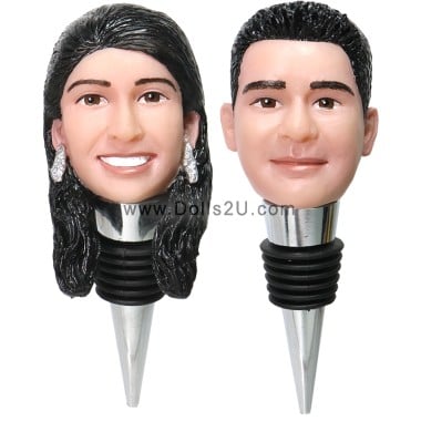  Custom Couple Bottle Stoppers Item:23954