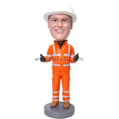  Custom Construction Worker Bobblehead / Custom Lineman Bobbleheads Item:48172
