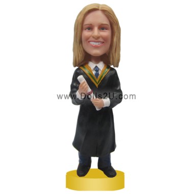  Custom Female Graduation Bobblehead Item:14009