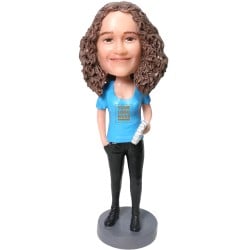  Custom Bobblehead Gift For Female Mechanical Engineer