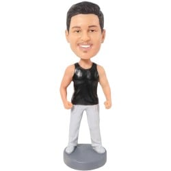  Custom Man In Tank Top Bobblehead Gift for Bodybuilders