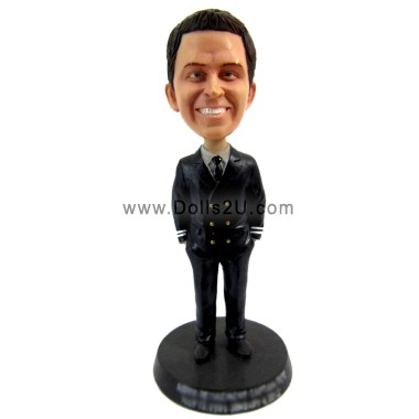 (image for) Custom Bobblehead Aircraft Captain Airplane Pilot Gift