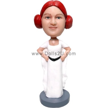 (image for) Custom Bobblehead Star Wars Princess Leah Bobblehead Gift Sculpted From Your Photos