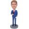 (image for) Personalized Male News Reporter Bobblehead Custom Newsmen Gift Item:139445