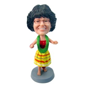 (image for) Custom Bobblehead Hawaiian Hula Dancer Girl