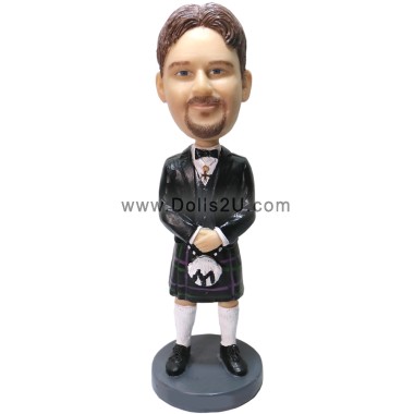 (image for) Personalized Bobblehead Man In Kilt Creative Bobblehead Gift For Male