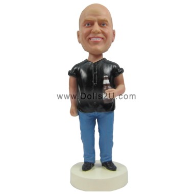  Beer Male Bobblehead Doll / Beer Male Custom Made Cake Topper