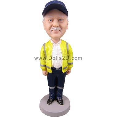 (image for) Custom Best Retirement Gift Contractor Worker Engineer Architect Bobblehead
