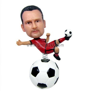 (image for) Custom Soccer Car Dashboard Bobblehead