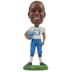 Male Football Player Holding A Helmet