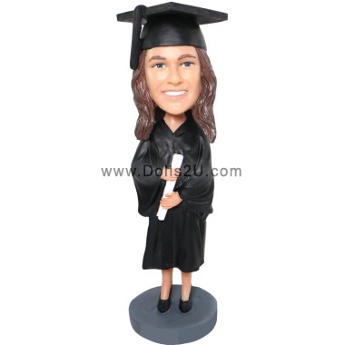 (image for) Custom Female Graduation Bobblehead Gift