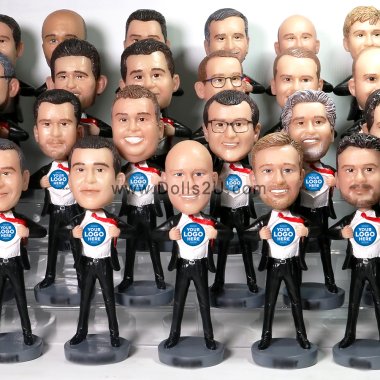 Custom Business Bobblehead Gift with Your Logo on the Chest Bobbleheads Corporate Gifts
