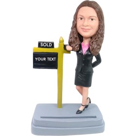(image for) business woman business card holder