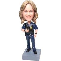 (image for) Custom Female Police Officer Bobbleheads Gifts