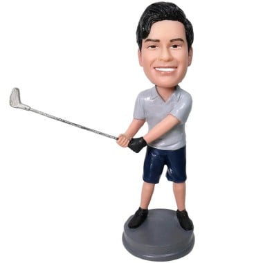 (image for) Male Golf Player Personalized Bobblehead Gift