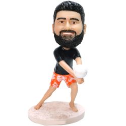 Personalized Bobblehead Male Volleyball Player Bobblehead Gift Sculpted From Your Photos