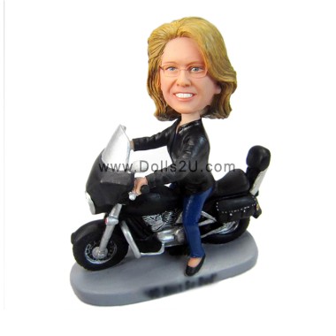 (image for) Custom Female On Motorcycle Bobblehead
