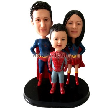 Personalized Super Hero Family Bobbleheads