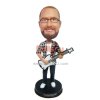 Custom Bass Guitar Player Bobblehead Male Guitarist In Casual Clothes Custom Bobbleheads Gifts For Bassist