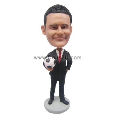 (image for) Personalized Bobblehead Gift For Soccer Coach / Custom Soccer Coach Bobblehead Gift