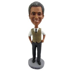 (image for) Custom Bobbleheads In Vest With Tie