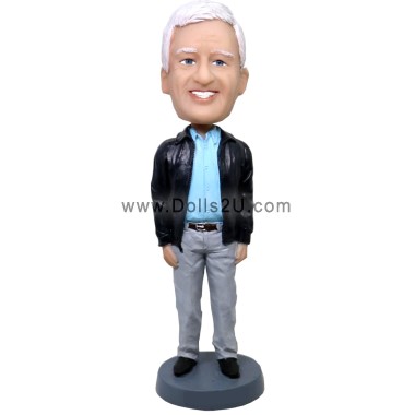  Custom Dad In Jacket Bobblehead Item:13593