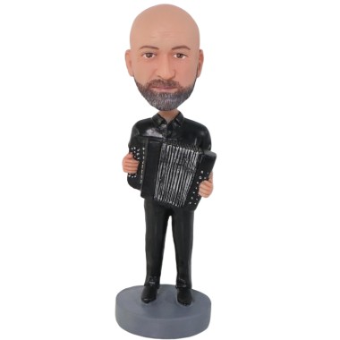 (image for) Male Accordion Player Custom Accordionist Bobblehead