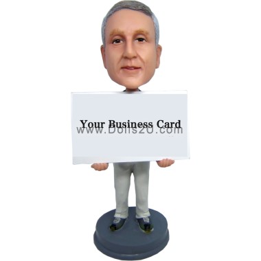 (image for) Personalized Business Card Holder Bobblehead