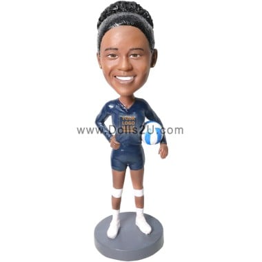 (image for) Custom Bobblehead Female Volleyball Player Item:39328