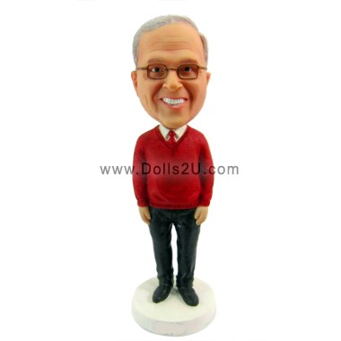 (image for) Father's Day Gifts Male In Sweater Custom Bobblehead