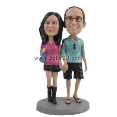 (image for) Custom Bobbleheads Anniversary Gift For Couples