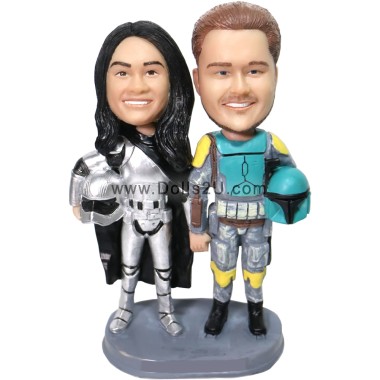 Custom Made Star Wars Wedding Bobbleheads Gift