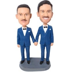  custom gay wedding bobbleheads cake topper