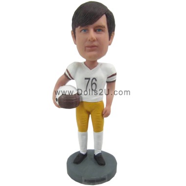 (image for) Custom Male Football Player With Helmet Bobblehead