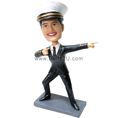  Custom Female Pilot Bobblehead Item:38068