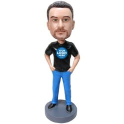  Cusom Bobblehead Casual Male in T-shirt Customized Bobbleheads