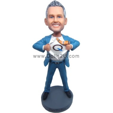 (image for) World's Best Boss Male Super Boss Custom Bobblehead Figure 12 Inches