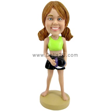  Custom Female Volleyball Player Bobblehead Item:13894