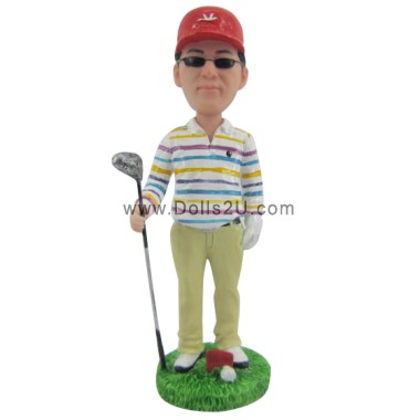  Custom Male Golfer Bobblehead Item:13798