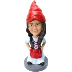  Custom Female Garden Gnome Bobblehead from Your Picture