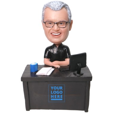 (image for) Custom Bobblehead Male Boss in Polo Shirt