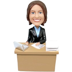 Custom Female Boss Bobblehead Gift