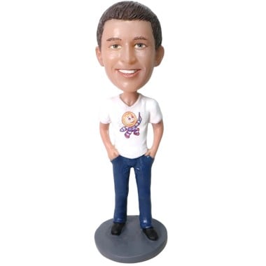 (image for) Male In T-shirt and Jeans With Hands In Pockets