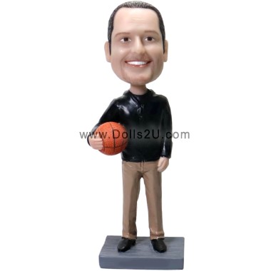 Custom Male Basketball Coach Bobbleheads Gifts Sculpted from Your Photos