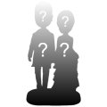 Head-to-toe custom - You can customize both your heads and clothes on this 2 people bobblehead style