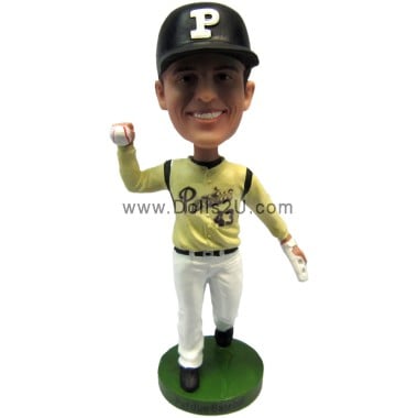  Custom Baseball Pitcher Bobblehead Item:141087