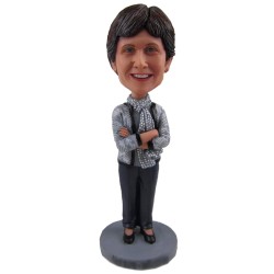 Mother's Day Gift Mom With Arms Crossed Custom Bobblehead