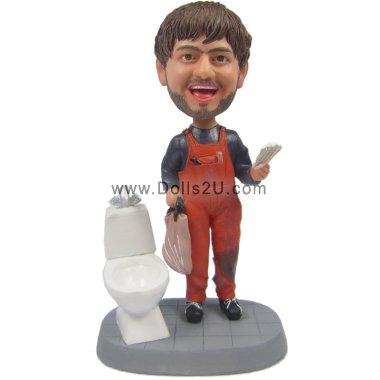 Custom Bobblehead Bathroom Tile Setter